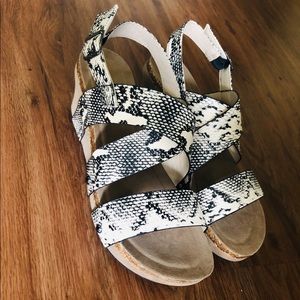 Pierre Dumas Snakeskin Wedge